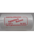 Coton égyptien 50/2 blanc optique 1000 m