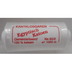 Coton égyptien 80/2 blanc optique 1000m