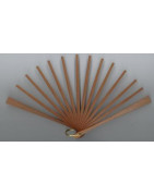 Eventail 18 cm tiges lisses bois  naturel