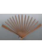 Eventail 21,5 cm tiges lisses Sycomore