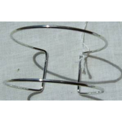 Armature bracelet en métal argenté