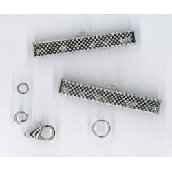 Attaches bracelet valisette 4 cm argenté