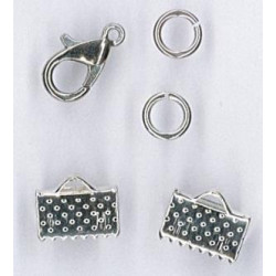 Attaches bracelet valisette 1cm  doré ou argenté