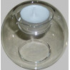 Bougeoir boule en verre