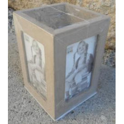 Pot à crayons blanc ou gris-beige