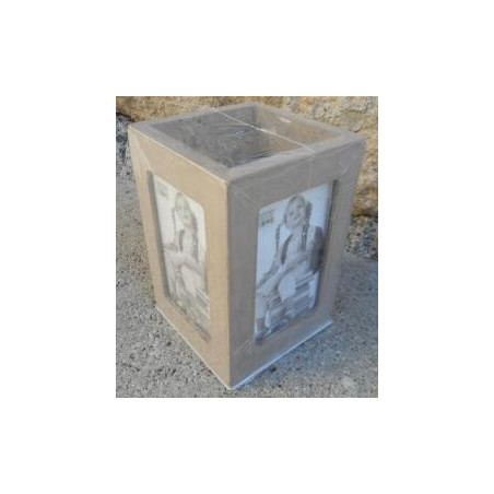 Pot à crayons blanc ou gris-beige