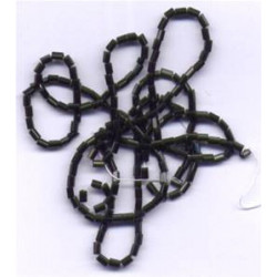 Perles Lunéville petits tubes noirs