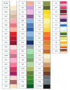 * Nuancier DMC coton couleur