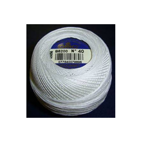 Coton cordonnet DMC n°40 blanc 5200