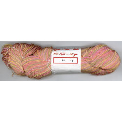 Soie Streng 016 Rose Saumon Vert NM15/3 - 50gr écheveau de 250m
